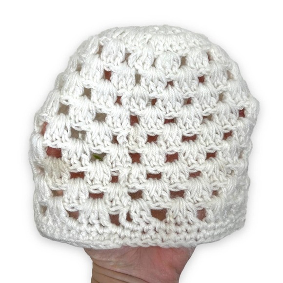 Handmade Hat Girls Crochet Knit Rose Beanie - Picture 4 of 6